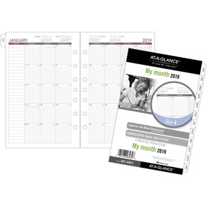 Day Runner Tab Month-In-View Dated Calendar Refill