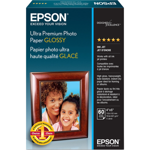 Ultra-Premium Glossy Photo Paper, 79 lbs., 4 x 6, 60 Sheets/Pack  MPN:S042181