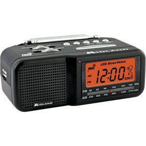 Midland Radio Alarm Clock Weather Alert Radio