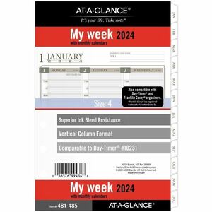 Day Runner Vertical Weekly Planning Pages