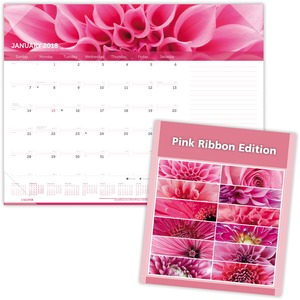 Rediform Pink Ribbon Monthly Desk Pad