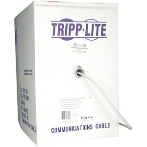 Eaton Tripp Lite Series Cat5e 350 MHz Solid Core Outdoor-Rated UTP PVC Bulk Ethernet Cable PoE Gray 1000 ft. 304.8 m N02801KGY