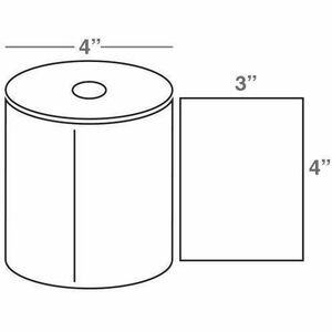 Wasp 4.0" x 3.0" TT labels 4 rolls 500 per roll 5" OD