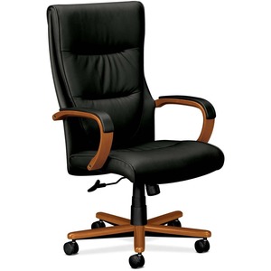 Basyx VL844 Executive Wood High-Back Chairs