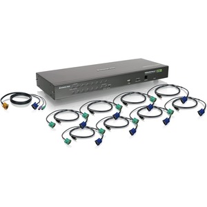IOGEAR+16-Port+USB+PS%2f2+Combo+KVM+Switch+w%2f+(8)+USB+KVM+Cables+%26+(1)+PS%2f2+Cable