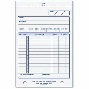 Rediform Carbonless Sales Book Forms