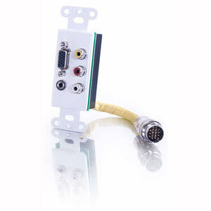 Cables To Go RapidRun 5-Port Audio & Video Wall Plate