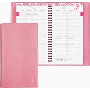 Day-Timer Pink Vinyl 2PPM Monthly Planner