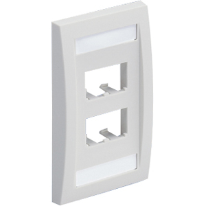 Panduit Mini-Com Executive Series 4-Port Faceplate, White CFPE4WHY