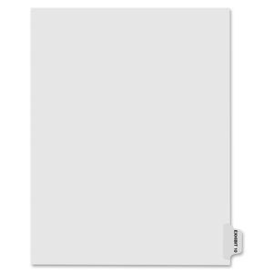 Kleer-Fax Numerical Index Dividers