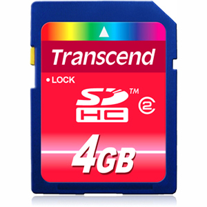 Transcend SECURE DIGITAL, 4GB SDHC CLASS 2