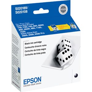 EPSON 740/740I/760/800/80ON/  850/850N BLACK INKJET CTG MPN: S189108