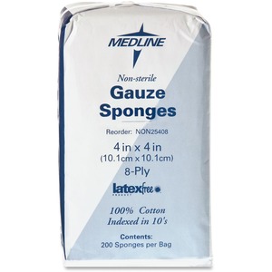 MEDLINE GAUZE 4"X4" 8 PLY