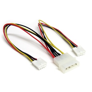 StarTech.com LP4 to 2x SP4 Power Y Splitter Cable M/F