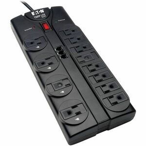 TLP1208TEL Surge Suppressor, 12 Outlet, RJ11, 8ft Cord, 2160 Joules  MPN:TLP1208TEL