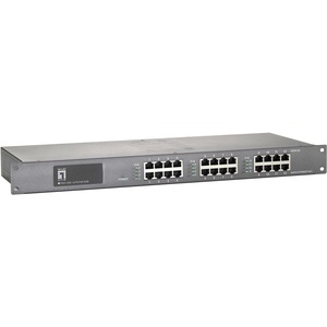 LevelOne POH-1250 12-Port PoE 10/100 19 Rack Mountable Hub
