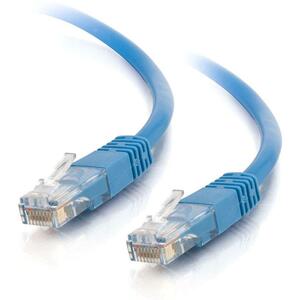 C2G-20ft Cat5e Molded Solid Unshielded UTP Network Patch Cable Blue