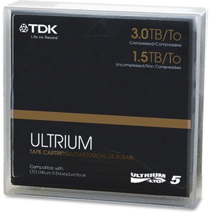 1/2" Ultrium LTO-5 Cartridge, 2775ft, 1.5TB Native/3TB Compressed Capacity  MPN:61857