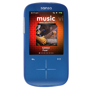 SanDisk Sansa Fuze SDMX20R 8GB Blue Flash Portable Media Player
