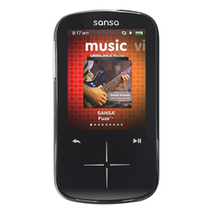 SanDisk Sansa Fuze SDMX20R 8GB Black Flash Portable Media Player