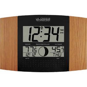 La Crosse Technologies WS-8117U-IT-OAK LC Atomic Digital Wall Clock