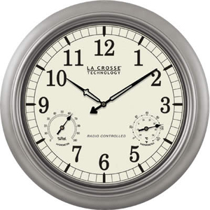 La Crosse Technologies WT-3181PL LC 18" Atomic Outdoor Clock