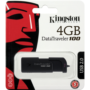 Kingston DataTraveler 100 G2 DT100G2/4GBZ 4 GB USB 2.0 Flash Drive - Black