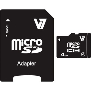 V7 VAMSDH4GCL4R-1N 4 GB MicroSD High Capacity (microSDHC) - 1 Card