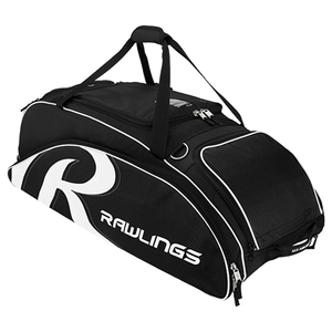 Rawlings AAPEB2-B Wheeled Bat Bag - Black