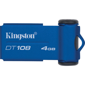 Kingston DataTraveler 108 DT108/4GBZ 4 GB USB 2.0 Flash Drive - Blue