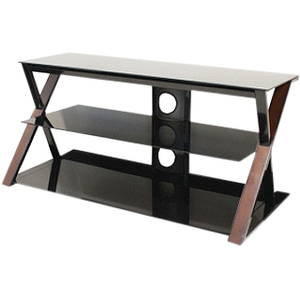 Techcraft 48 3shelf Av Stand  Wood Metal & Black Glass  Gtx4822