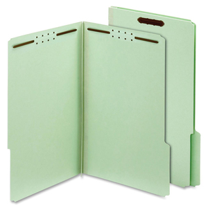 Globe-Weis Pressboard Folders with Fastener, Light Green