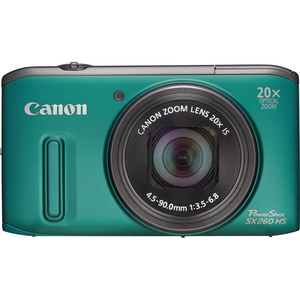 Canon 6196B001 PowerShot SX260 HS Green 12.1MP 25mm Camera Hardware