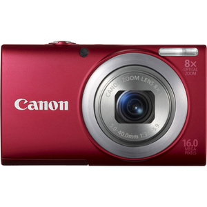 Canon 6150B001 PowerShot A4000 IS Red 16MP 8x Opt Camera Hardware