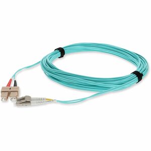 AddOn+3m+LC+(Male)+to+SC+(Male)+Aqua+OM4+Duplex+LSZH+LOMM+Patch+Cable