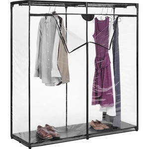 Whitmor+Extra+Wide+Clothes+Closet%2c+Freestanding+Garment+Organizer+w%2fClear+Cover