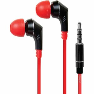 DreamGear EM-100 EARBUDS WITH MIC BLACK/RED