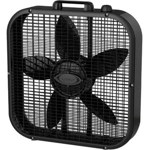 Lasko B20401 20" Portable 3-Speed Box Fan, Black