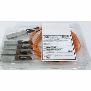 Cisco 40GBase-AOC QSFP to 4 SFP+ Active Optical Breakout Cable 2-meter QSFP4X10GAOC2M Cisco+40GBase-AOC+QSFP+to+4+SFP%2b+Active+Optical+Breakout+Cable+2-meter+QSFP4X10GAOC2M