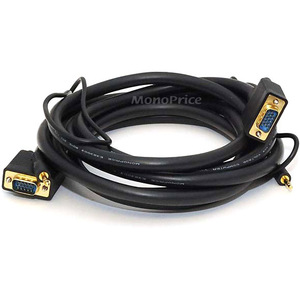 Monoprice 10ft Super VGA HD15 M/M CL2 Cable w/Stereo Audio & Triple Shielding