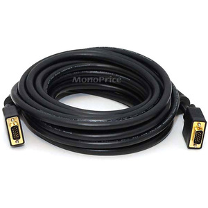 Monoprice 25ft Super VGA Video Cable Black 3621