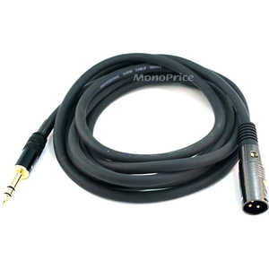 Monoprice 10ft Premier Series XLR Male to 1/4inch TRS Male 16AWG Cable Gold Plated Monoprice+10ft+Premier+Series+XLR+Male+to+1%2f4inch+TRS+Male+16AWG+Cable+Gold+Plated