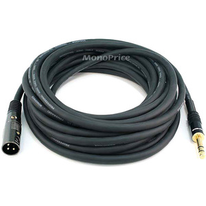 Monoprice 104764 25ft Premier Series XLR Male to 1/4-Inch TRS Male 16AWG Cable Monoprice+104764+25ft+Premier+Series+XLR+Male+to+1%2f4-Inch+TRS+Male+16AWG+Cable