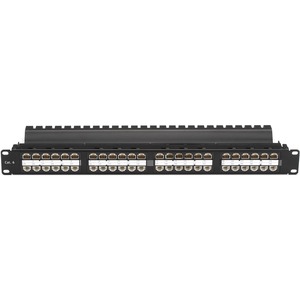 Black+Box+48-Port+1U+Unshielded+SpaceGAIN+CAT6+Feed-Through+Patch+Panel