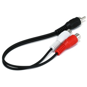 Monoprice 6inch RCA Plug/2 RCA Jack cable Black Monoprice+6inch+RCA+Plug%2f2+RCA+Jack+cable+Black