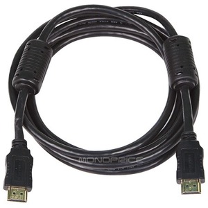 Monoprice 8ft 28AWG High Speed HDMI Cable with Ferrite Cores Black Monoprice+8ft+28AWG+High+Speed+HDMI+Cable+with+Ferrite+Cores+Black