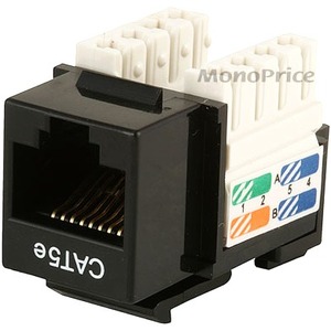 Monoprice Cat5E Punch Down Keystone Jack Black