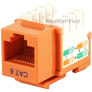 Monoprice+Cat6%22Punch+Down+Keystone+Jack+Orange