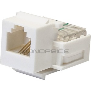 Monoprice+RJ-11+Toolless+Keystone+Jack+White