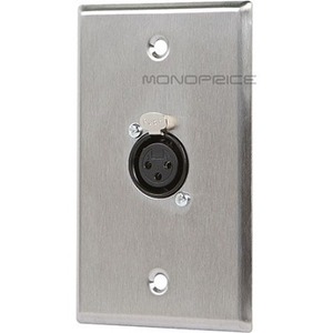Monoprice XLR Female 3 Pin One Port Zinc Alloy Wall Plate